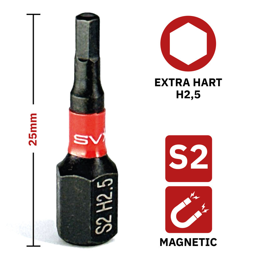Bit magnetický H2,5x25mm