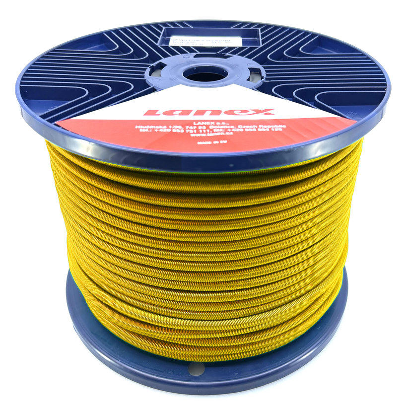 Gumolano s pryžovým jádrem žluté PP 5mm