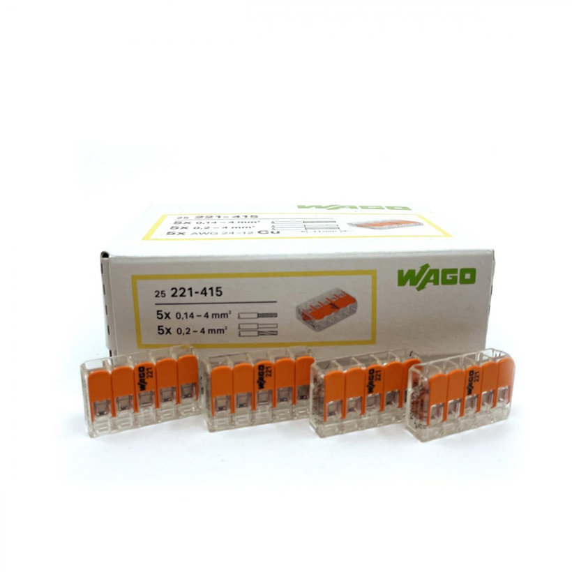 Svorka bezšroubová s páčkou - 5 vodičů