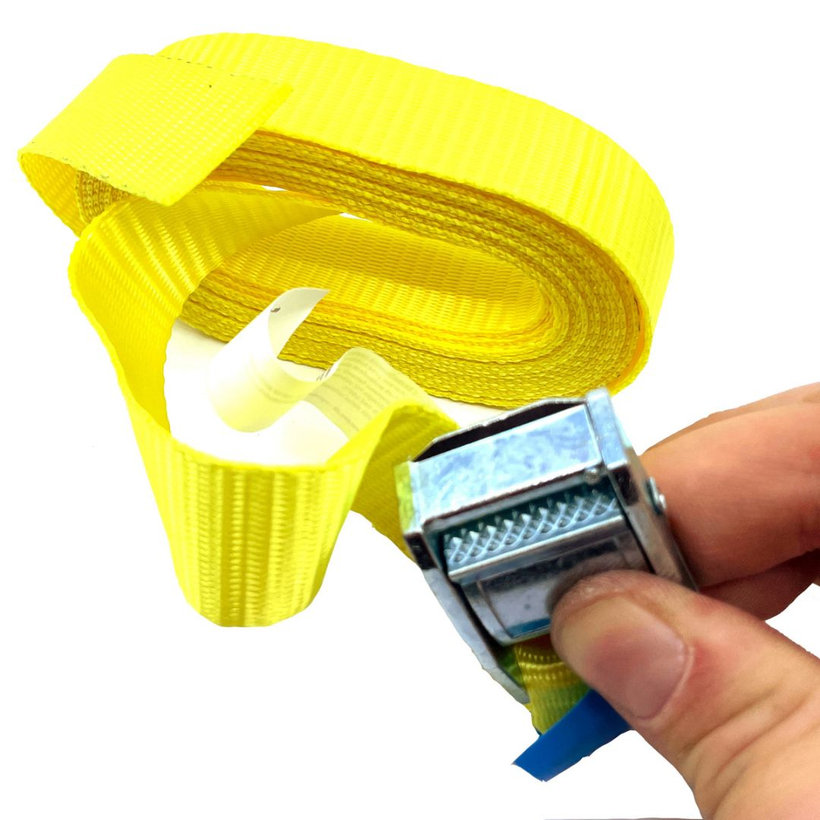 Jednodílný rychloupínací pás se sponou a volným koncem žlutý 8M