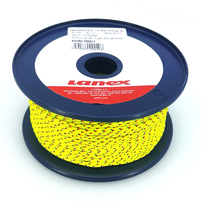 PES lano s jádrem barevné 16pr 1,9mm