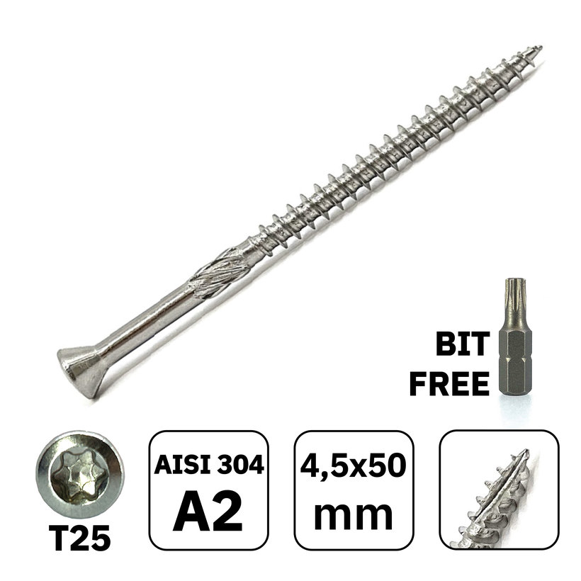 Vrut terasový A2 4,5x50mm 100ks