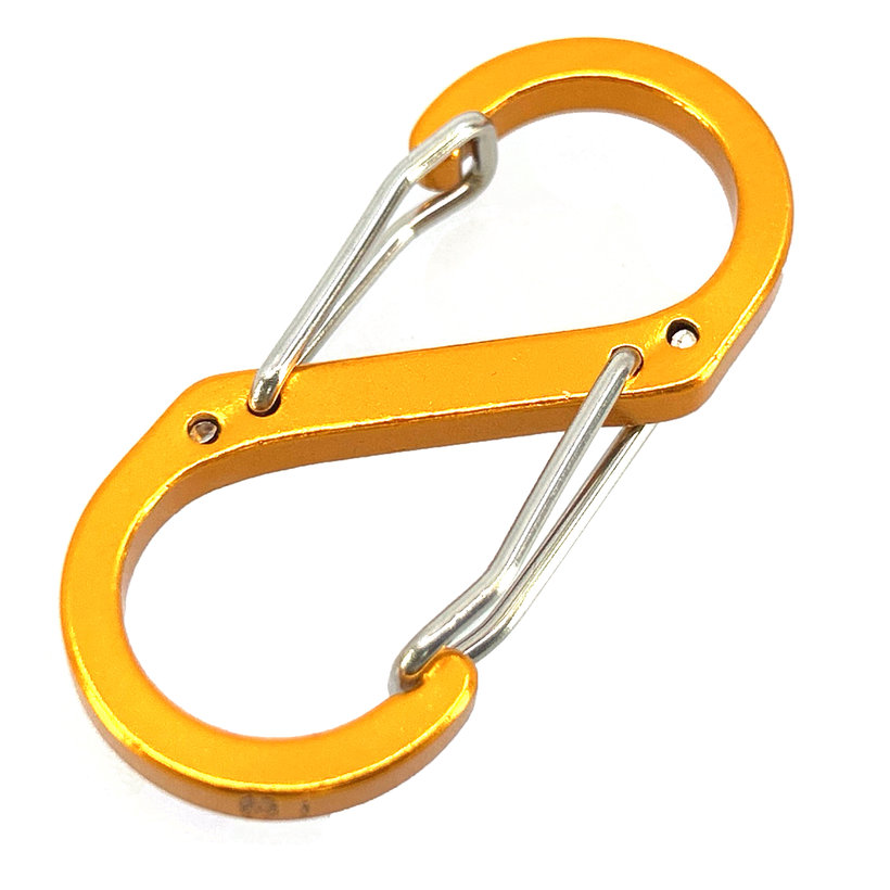 Okrasná karabina ve tvaru S-háku 50 mm - žlutá
