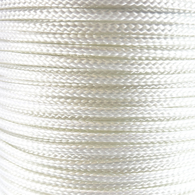 PA pletené lano bez jádra bílé 16pr 3mm