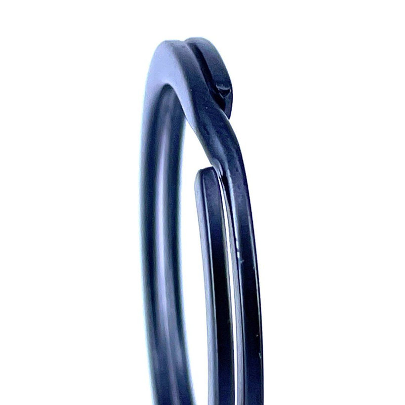 Kroužek na klíče černý 25mm