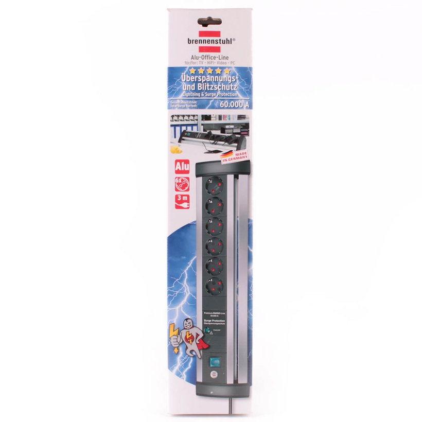 Přepěťová ochrana Office-Line 6 zásuvková černá 3m