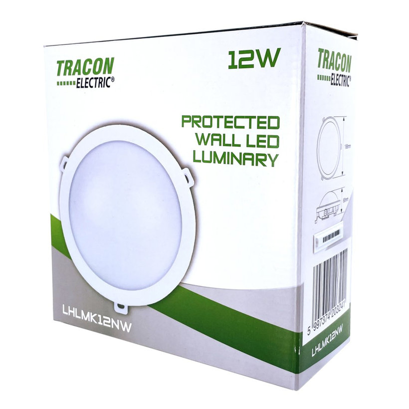 Plastové chráněné LED svítidlo - kruhové