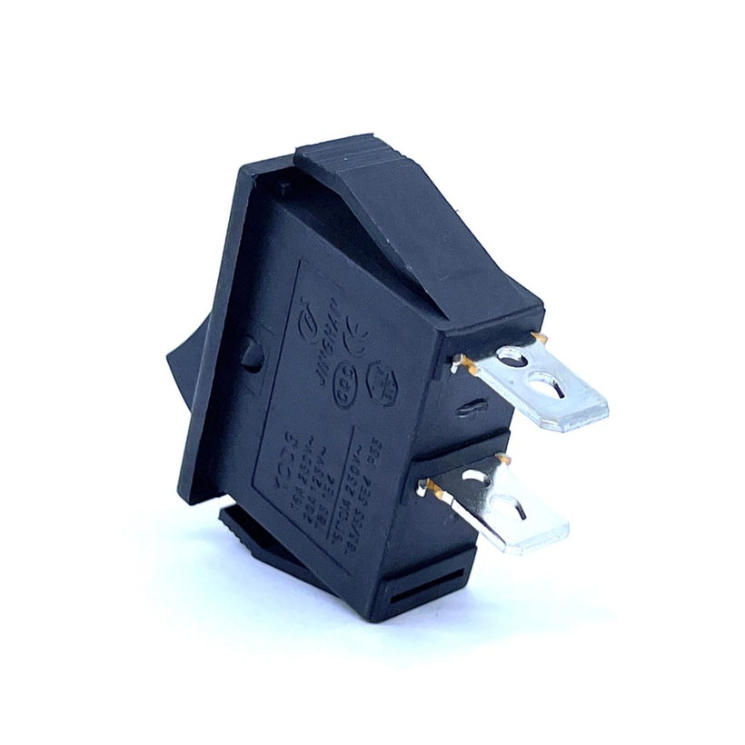 Kolébkový vypínač ON-OFF, 2-poloh. černý, 16A, 250V, 0-I