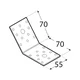 Úhelník 70x70x55x2,5mm KLR 2