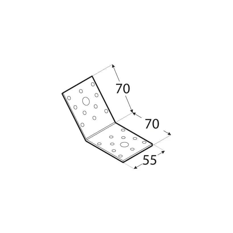 Úhelník 70x70x55x2,5mm KLR 2
