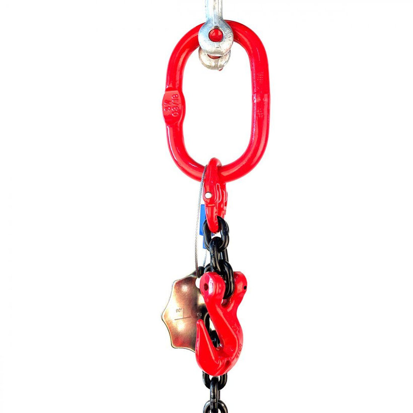 Řetězový závěs oko-hák tř 80 se zkracovačem (1,5 m, 1120 kg, 6 mm, černá)