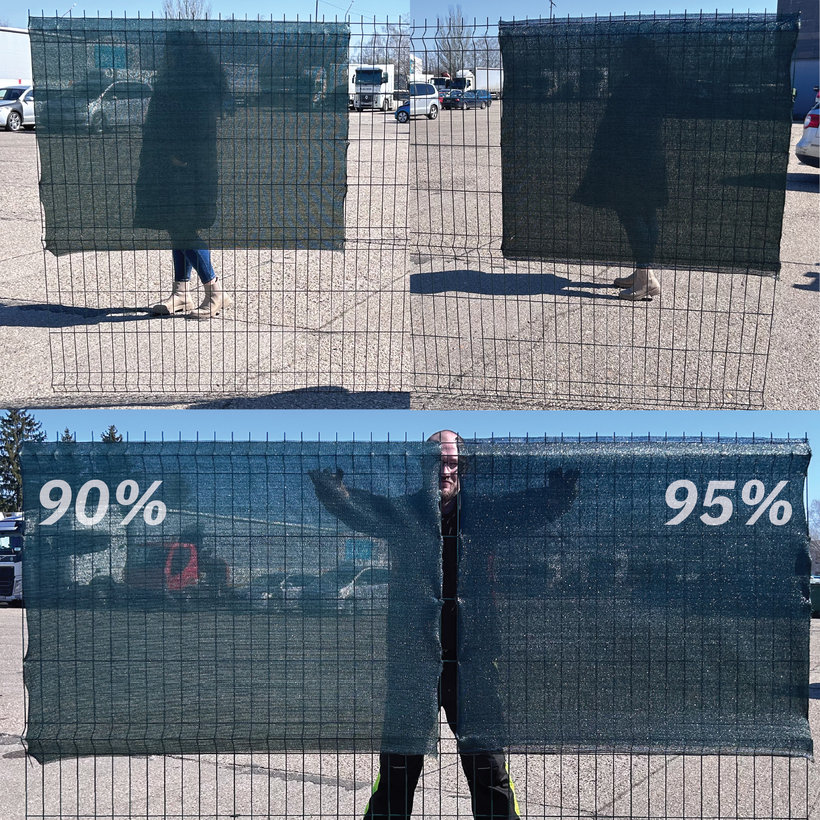 Stínící síť černá 95% - délka 10m - výška 1,5m