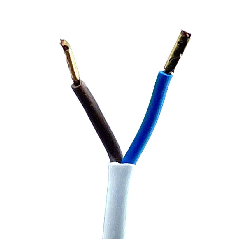 Flexo šňůra 2m 2x0,75 bílá plochá