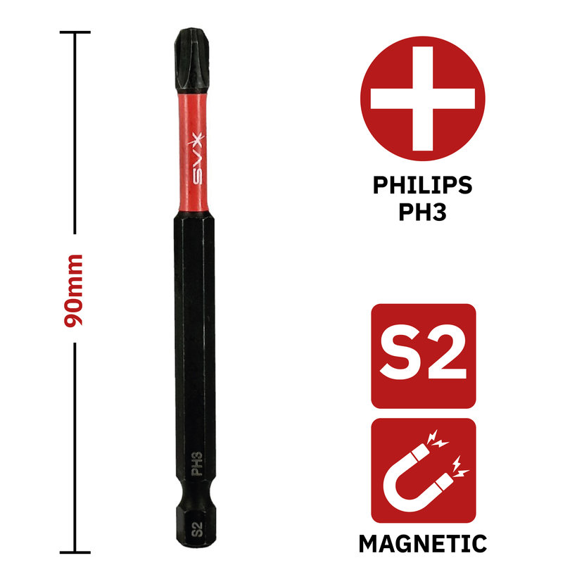 Bit magnetický PH3x90mm