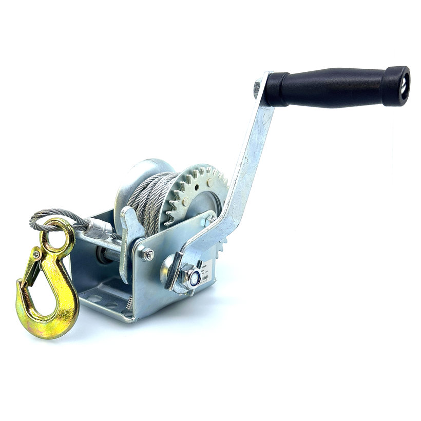 Ruční naviják 250kg, 4,5mm x 8m, ocel lano