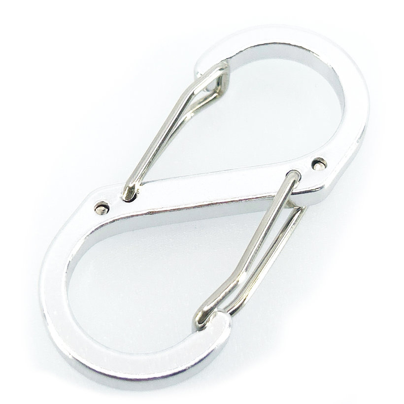 Okrasná karabina ve tvaru S-háku 50 mm - bílá