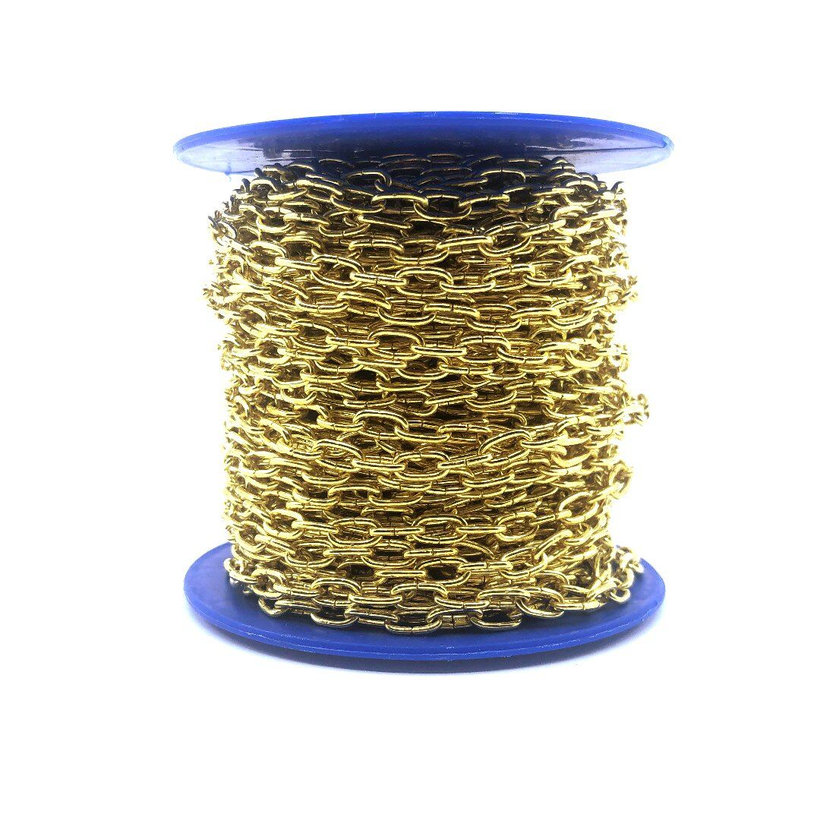 Řetěz hodinářský U žlutý zinek 0,9mm