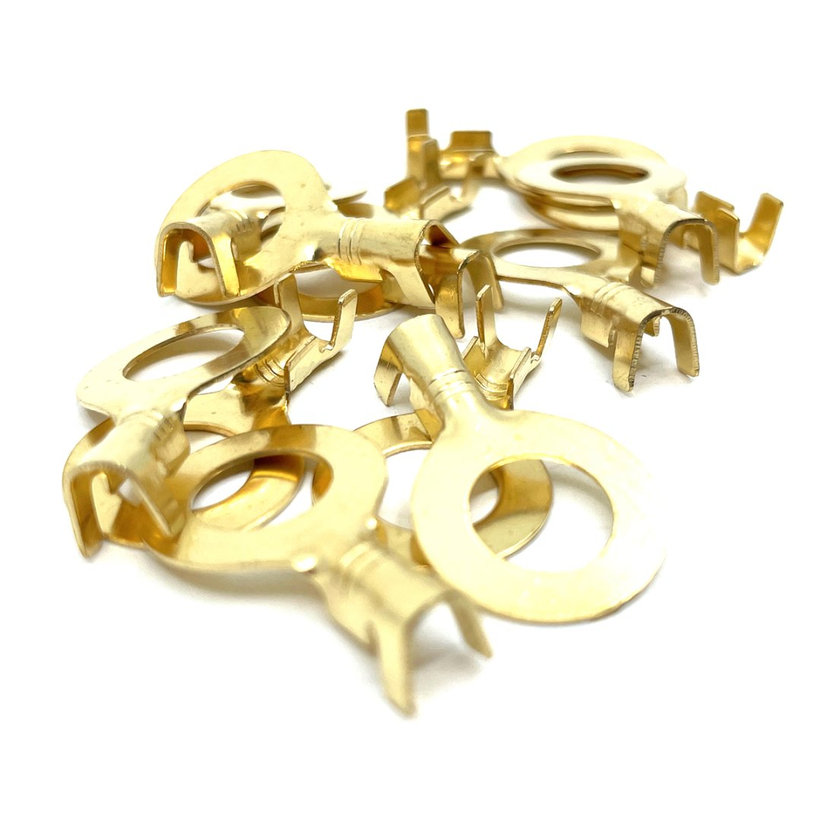 Neizolované mosazné lisovací oko - 100ks 4mm²