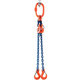 Řetězový závěs oko-2 háky tř 100 se zkracovačem (7 m, 2000/1400 kg, 6 mm)