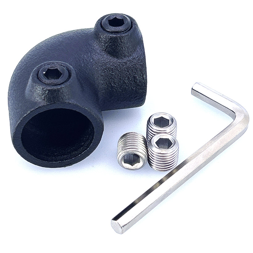 Spojovací článek ve tvaru L 27 mm - černý