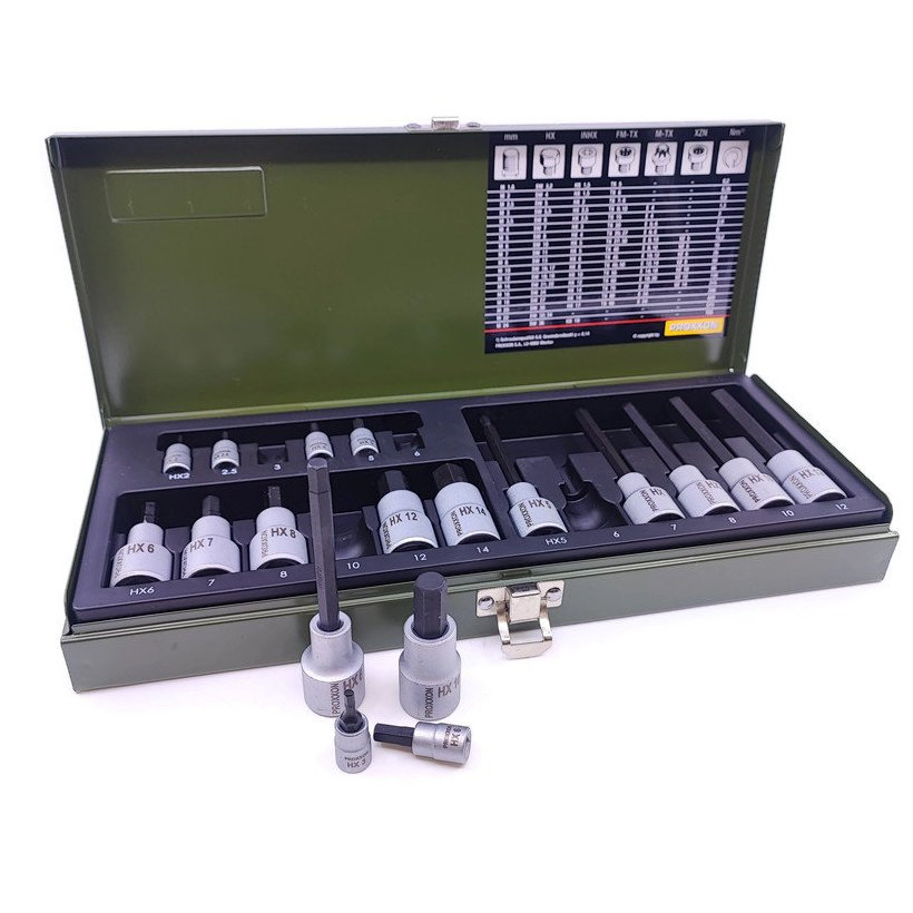 Sada zástrčných hlavic se šestihranem