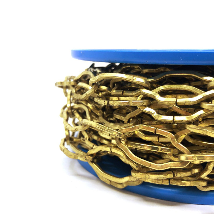 Řetěz ozdobný lustrový / žlutý zinek 2,3mm