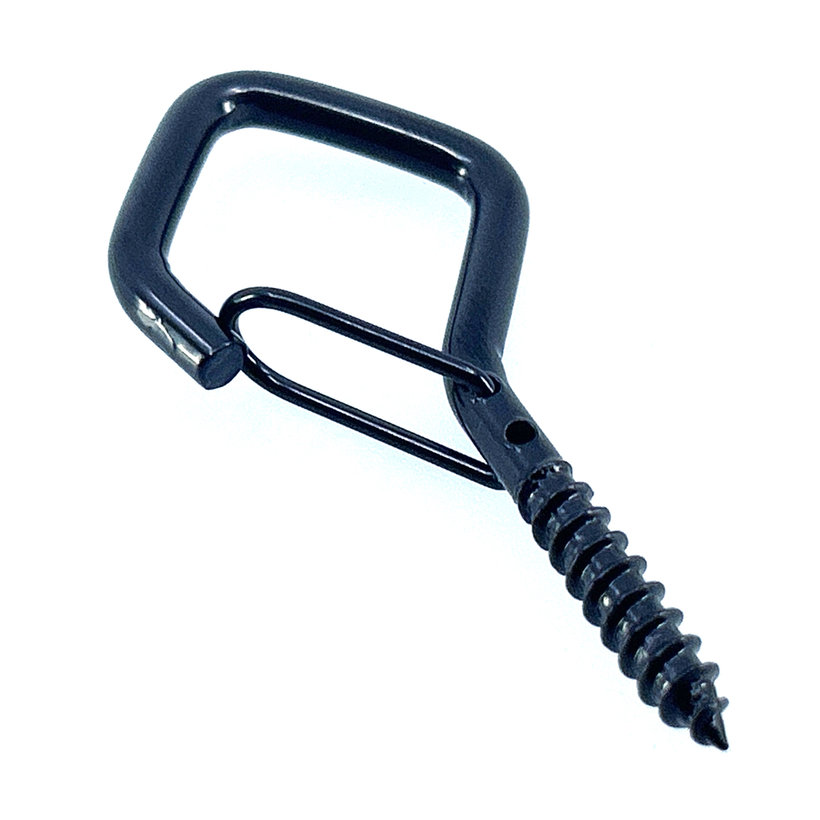 Okrasné oko s vrutem ve tvaru diamantu - černé