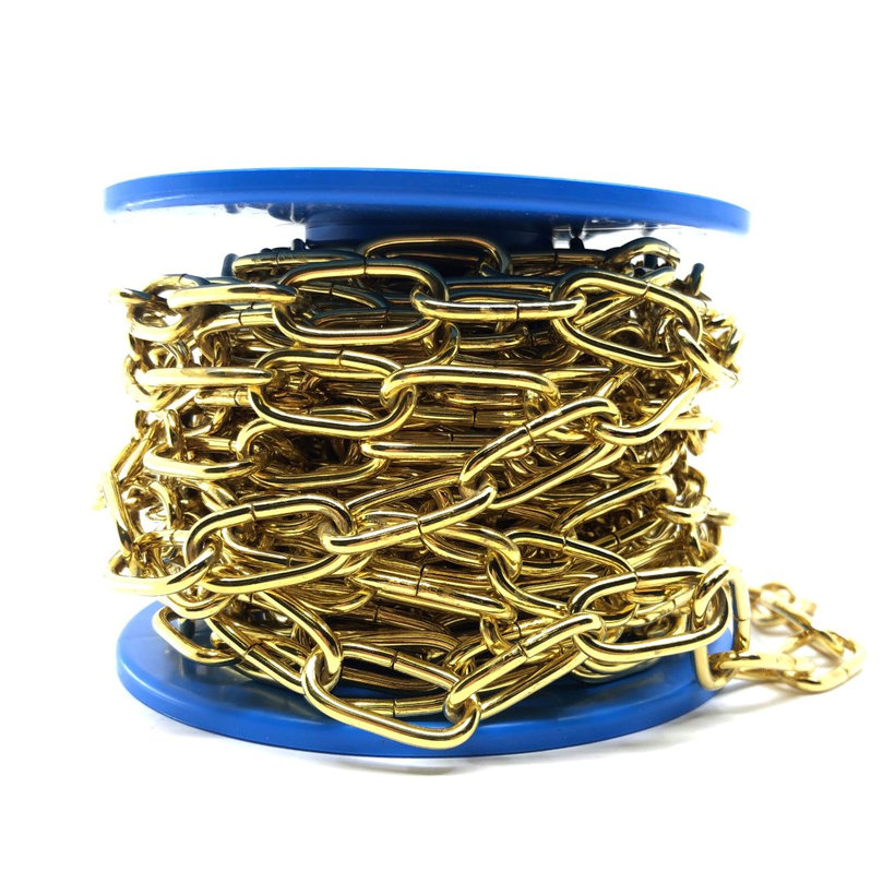 Řetěz ozdobný/žlutý zinek 2mm