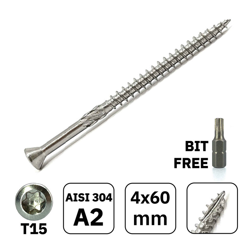 Vrut terasový A2 4x60mm 200ks