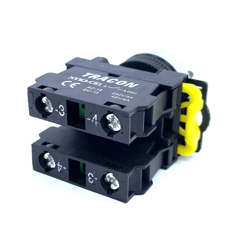 Otočný spínač s páčkou 3-polohový s pružinovým návratem