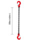 Řetězový závěs hák-hák tř 80 (3,5 m, 8000 kg, 16 mm)