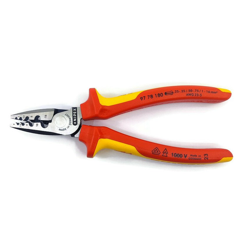 Kleště lisovací pro koncové dutinky 180 mm