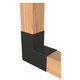 Spojka čtvercového nosníku GPL 100 černá 206×102×204 mm