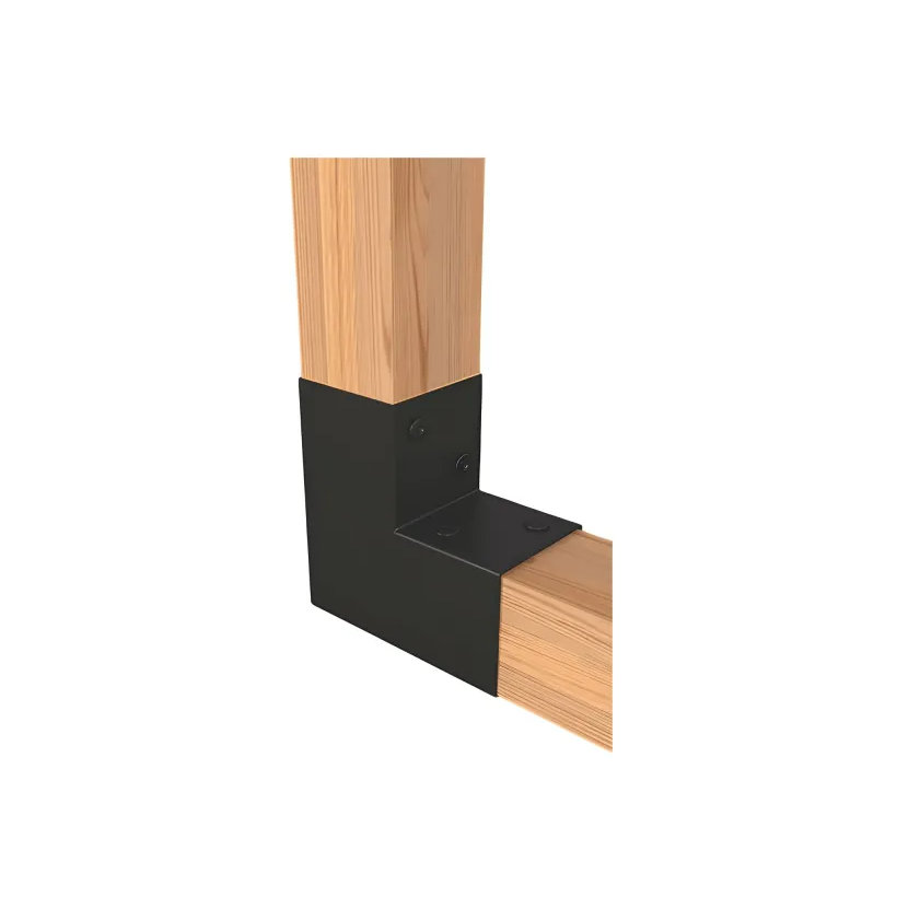 Spojka čtvercového nosníku GPL 100 černá 206×102×204 mm