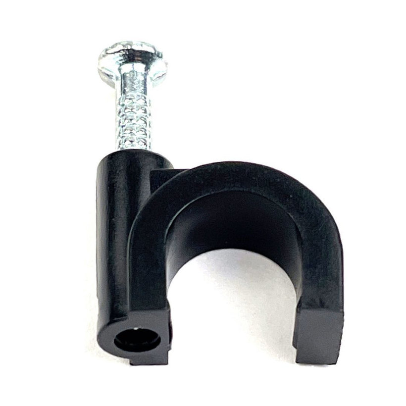 Kabelážní příchytka oválná černá 10mm