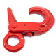 Samozajišťovací hák s okem tř 80 červený 10mm
