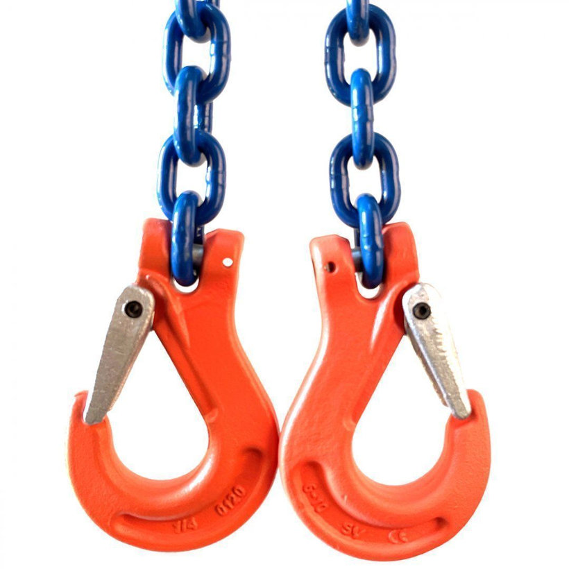 Řetězový závěs oko-2 háky tř 100 se zkracovačem (5,5 m, 9500/6700 kg, 13 mm)