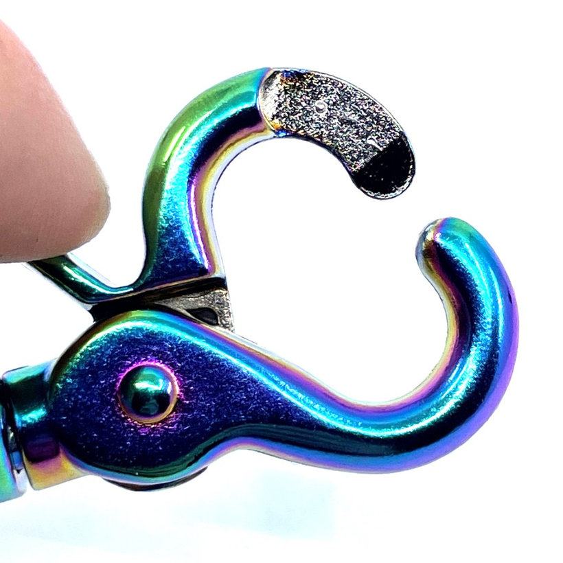 Karabina vypouštěcí duhová 59x20mm