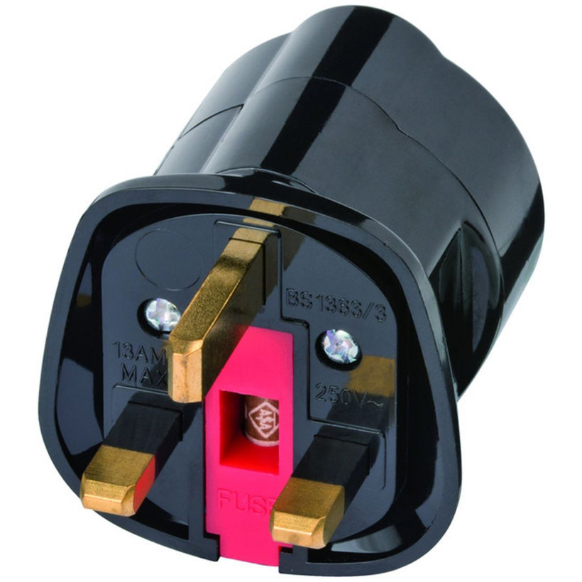 Cestovní adaptér / zástrčkový adaptér EU na Velkou Británii 7x5cm