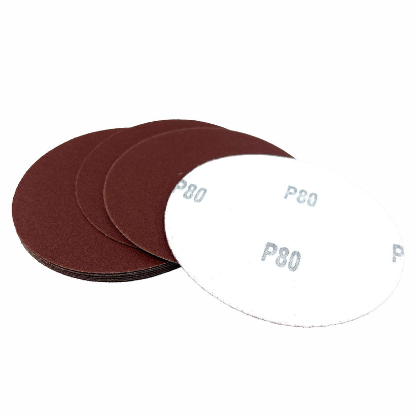 Brusný papír na suchý zip – kotouč 125 mm P80 - 10 ks