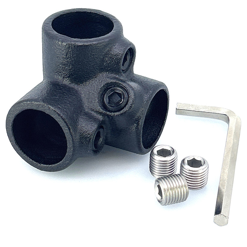 Spojovací článek tři větve 27 mm - černý