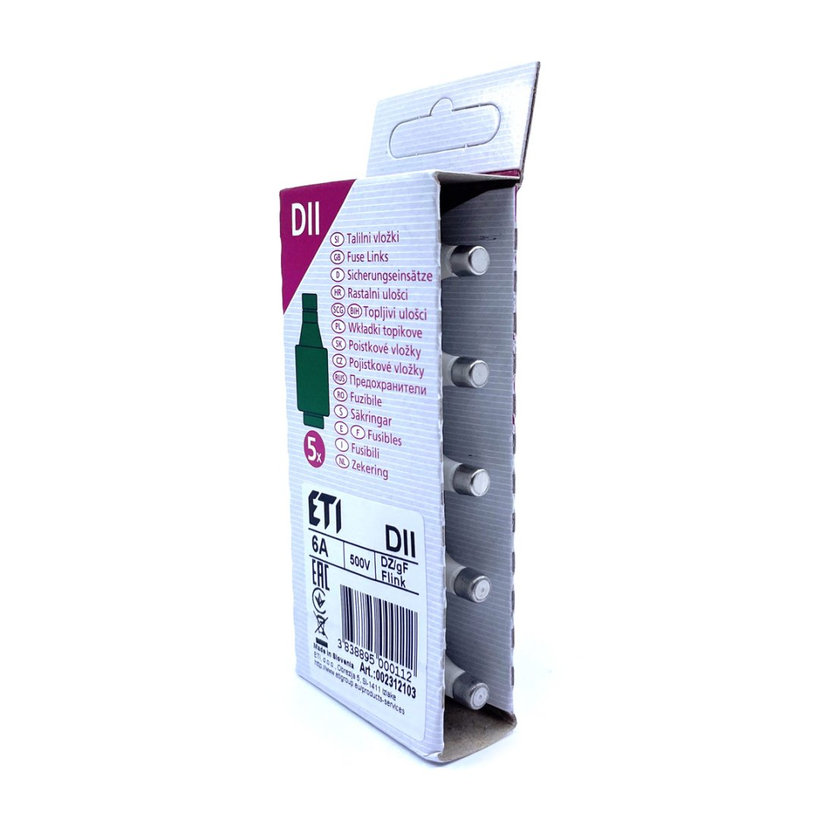 DII 6A valcová pojistka