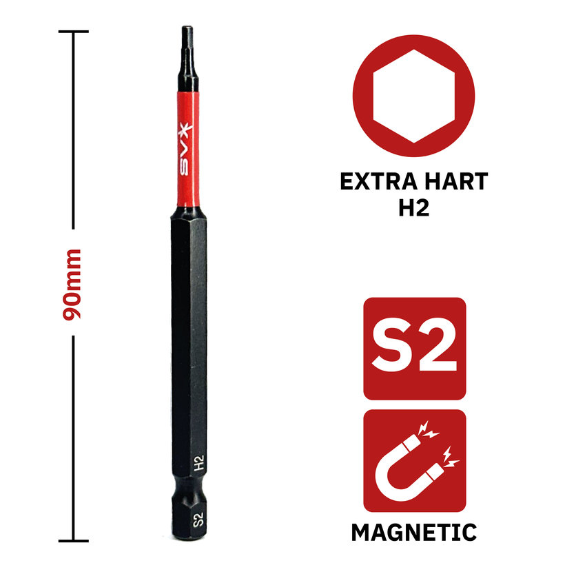 Bit magnetický H2x90mm - 10ks