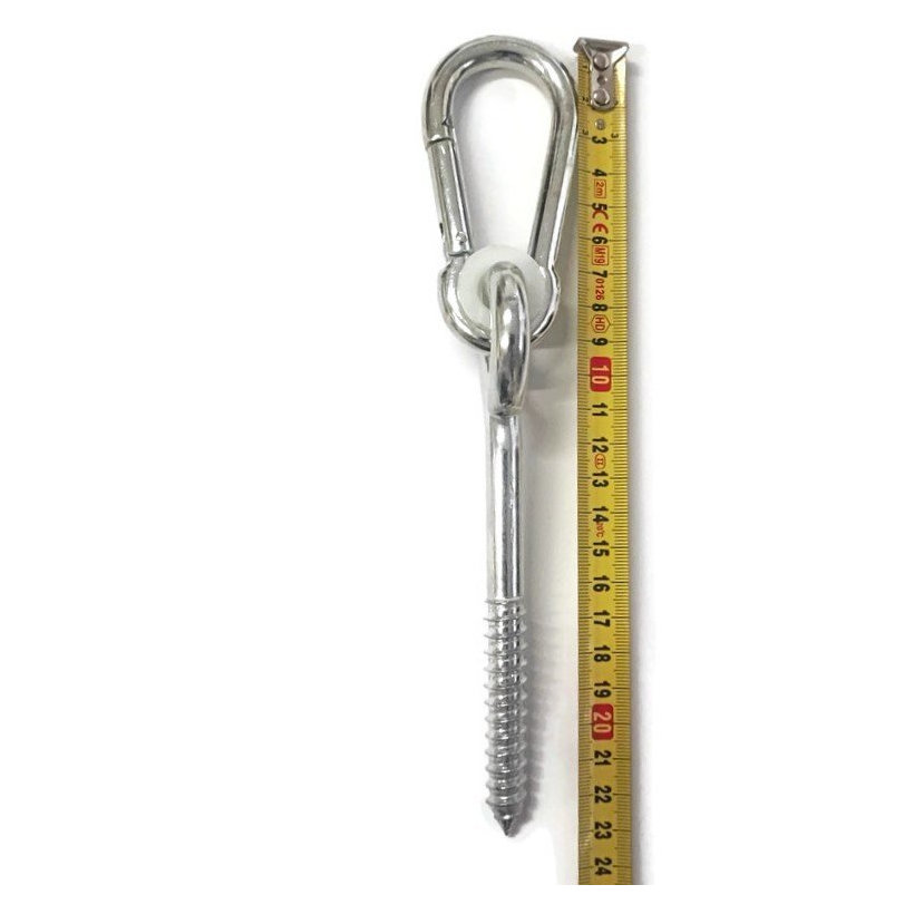 Hák houpačkový s karabinou a vrutem Zn 10,6x230mm