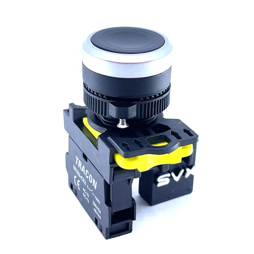 Klasický tlačítkový spínač černý