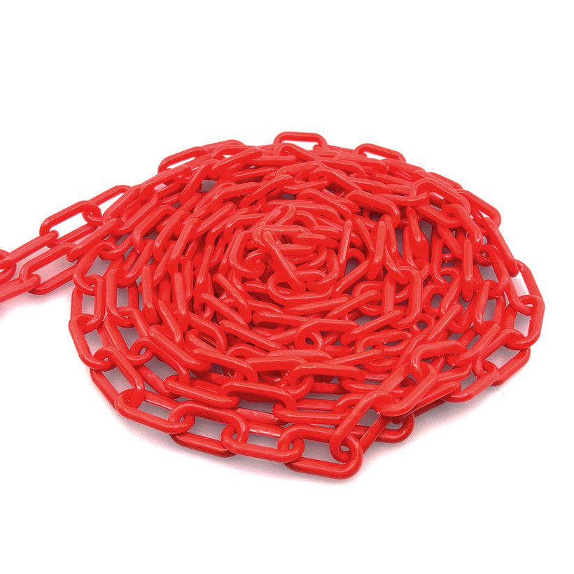 Plastový řetěz červený 10mm