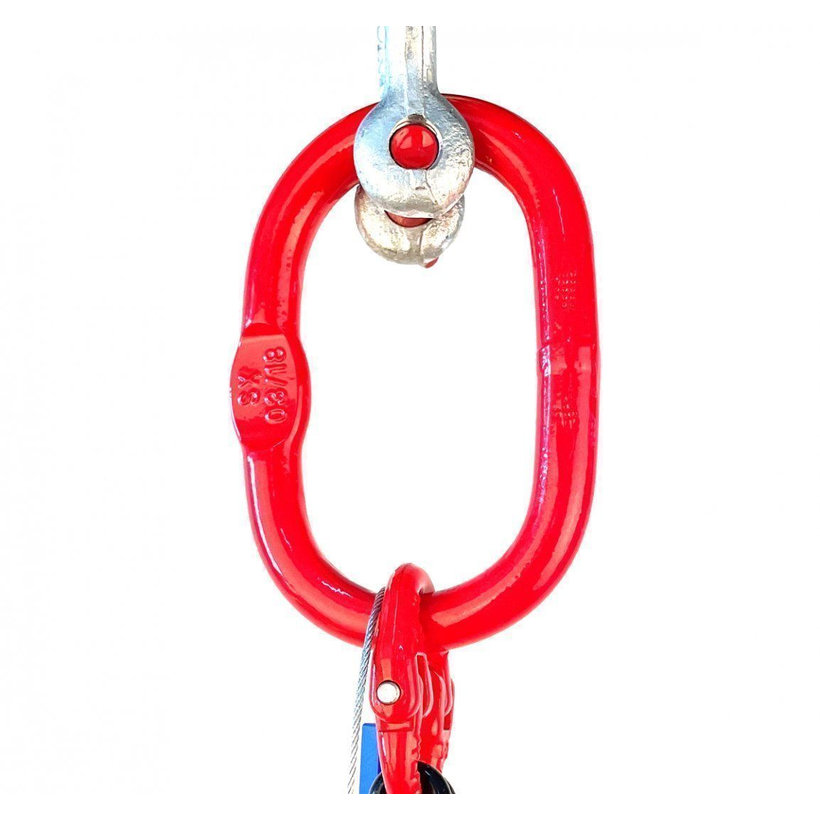 Řetězový závěs oko-2 háky tř 80 se zkracovačem (5 m, 4250/3150 kg, 10mm)