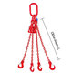 Lanț ridicare ochi-4 cârlige cl. 80 cu scurtător (3m,17 000/11 800 kg, 16mm)