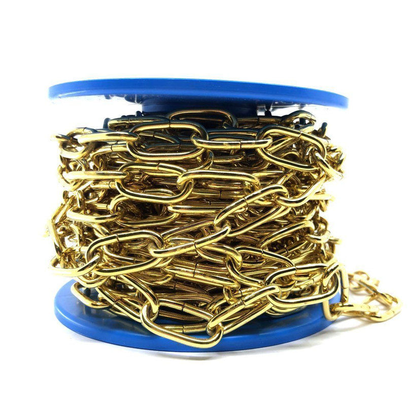 Řetěz ozdobný/žlutý zinek 4mm