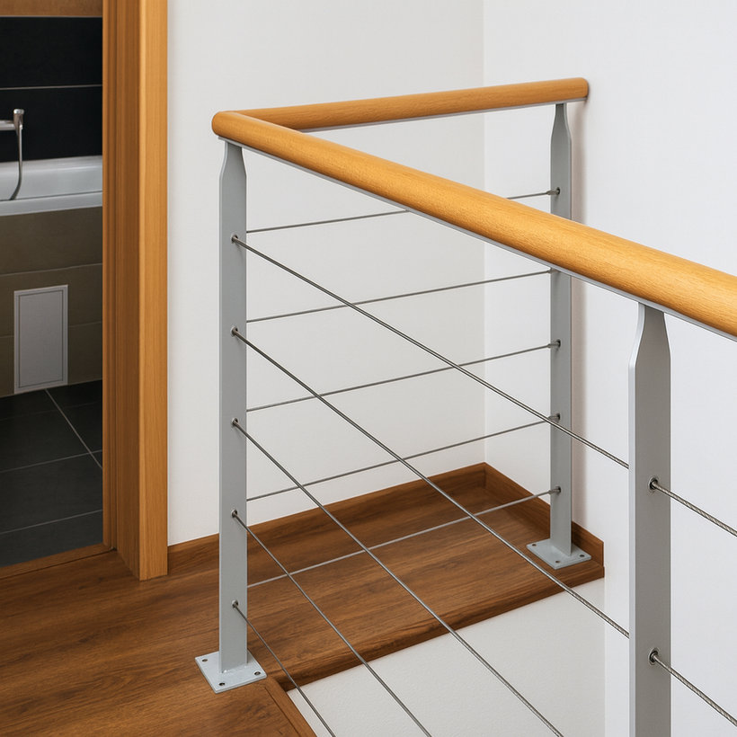 Lanová výplň zábradlí vidlice/vidlice 3mm/4m